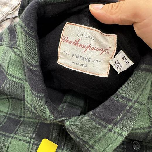 WEATHERPROOF 男士秋冬磨毛内加绒格子常规领VINTAGE长袖衬衫 商品图3