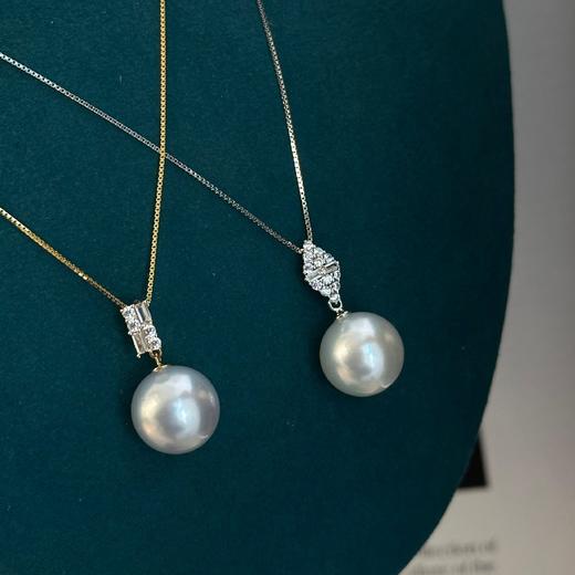 【甄珠贝】12-13mm澳白吊坠 细腻丝绒光 正圆 18K金配件 商品图4