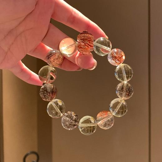 ARSIS｜晶石系列 纳财能量·黑金超七黄水晶串珠手链 商品图4