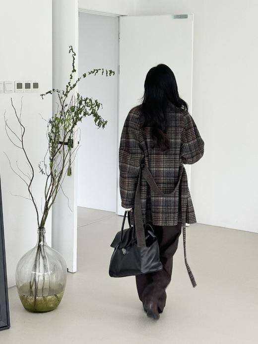 美杜莎蒂娜CT3758宽松落肩式中长款100%羊毛大衣 商品图2