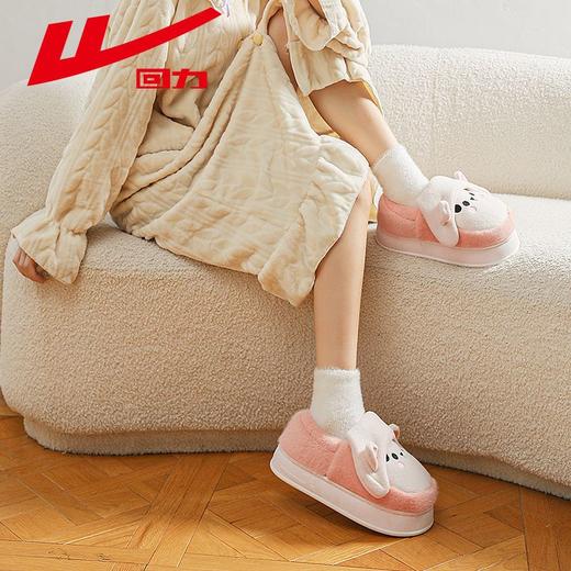回力棉拖鞋女款秋冬季居家卧室保暖毛毛鞋公主风加绒加厚棉鞋子女 商品图6