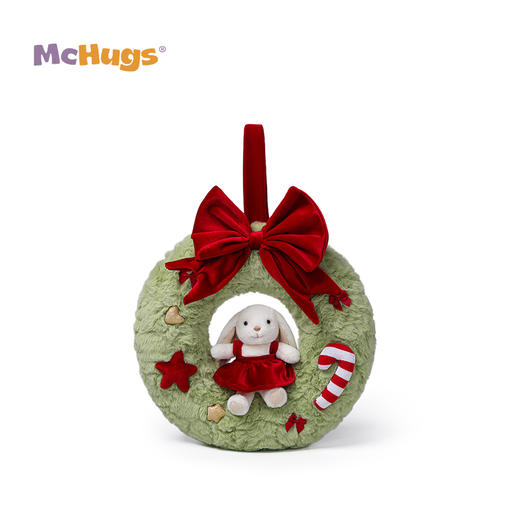 MChugs 圣诞来瑞特兔松枝花环 30CM 饰毛绒娃娃摆件生日礼物公仔 商品图1