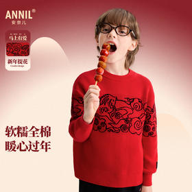 【新年波】男童圆领长袖针织衫春季新款安奈儿童装EB614509