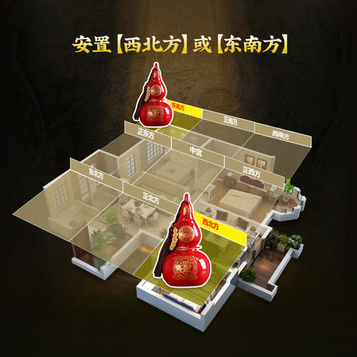 【岁岁调理】灵机吉品岁岁安葫芦摆件 家宅调理 九宫飞星调理 商品图2