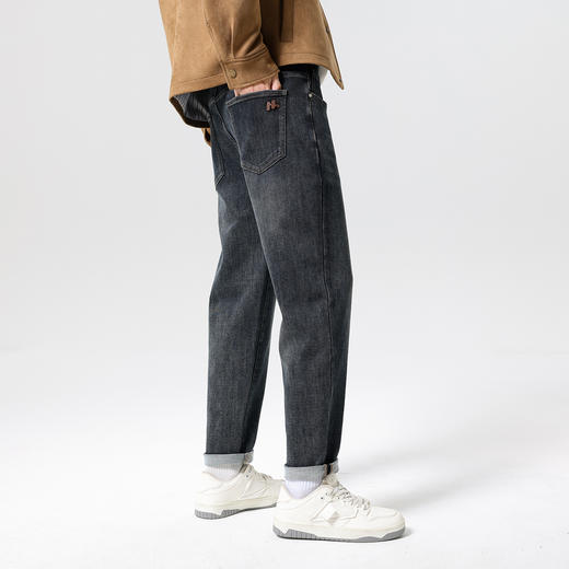 2025秋款男士直筒牛仔裤经典水洗日常百搭通勤显高显瘦长裤K&C 商品图5