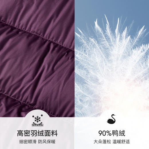 【内购】【90%白鸭绒】通勤撞色设计立领连帽宽松保暖不臃肿面包服羽绒服-W54YC2879 商品图4