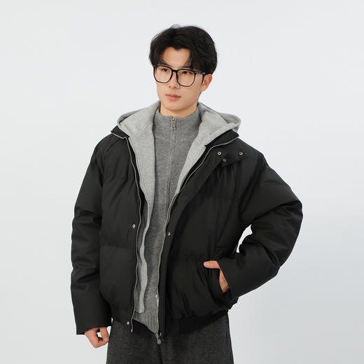 高级时尚潮流假两件皮质棉服-纪念日百货门店同款167344219 商品图1