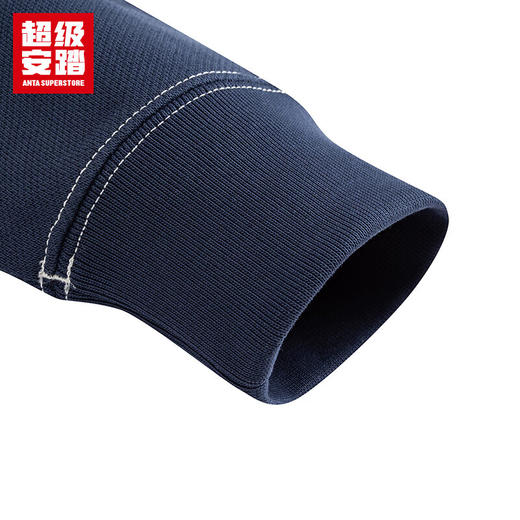 超级安踏男子复古学院风连帽卫衣秋季新款休闲运动上衣152548703U 商品图4