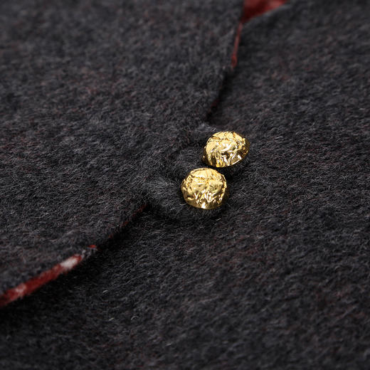 QH915斯尔丽25新款双面格子宽松外套+带帽马甲多穿法两件套 商品图5