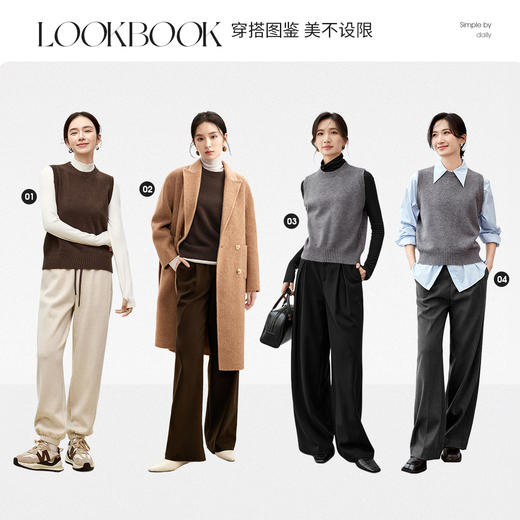 【内购】舒适通勤简洁小圆领无袖马甲柔软弹力无袖上衣-W43J56736 商品图3