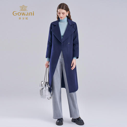 【羊绒】【两色可选】乔万尼毛呢外套直筒显瘦简约大方飒爽商务风H型大衣ES4A347 商品图5