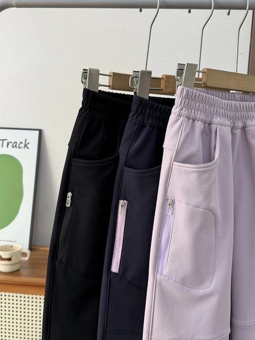 中大童  秋冬新款直筒裤休闲宽松裤脚可调节加绒百搭长裤 商品图4