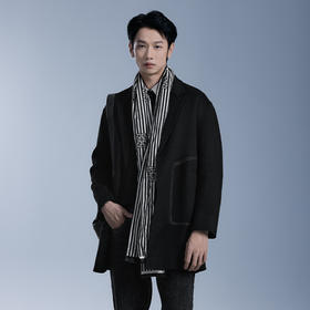 【断码清仓】HX 秋冬季长款毛呢大衣Y113340004101