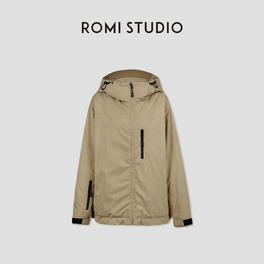 ROMI STUDIO “棕标甄选” 高克重白鸭绒可调节连帽羽绒服 24AWW047 商品图0