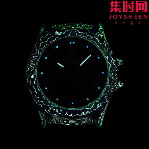 超轻 超轻 超轻！夜光神器！劳力士 Diw迪通拿碳纤维系列 改装迪通拿镂空款 高端改装4130机 男士腕表 镂空碳纤维迪通拿（超级夜光壳定制版） 商品图8