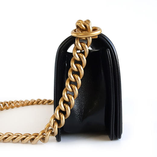 【95新】CHANEL香奈儿Leboy系列A67085 B06016 NC922小号黑金渐变拼色Leboy链条包单肩斜挎包101125NJT51 商品图3