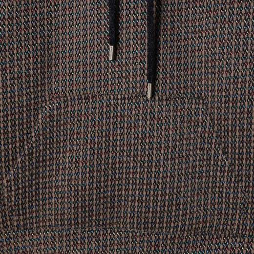 SDSA男士秋冬新款痞帅男装高级感绒毛条纹抽绳连帽卫衣百搭上衣 商品图3