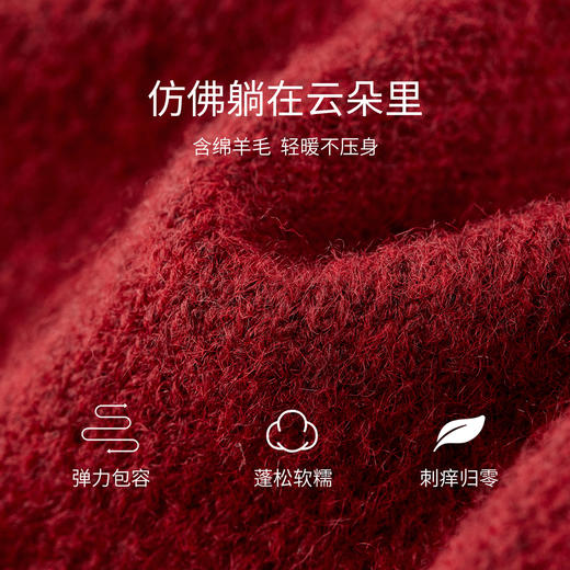 【内购】【珠绣成诗】优雅聚会氛围感撞色珠片绣蝴蝶结含绵羊毛宽松毛衣-W53EB3868 商品图4