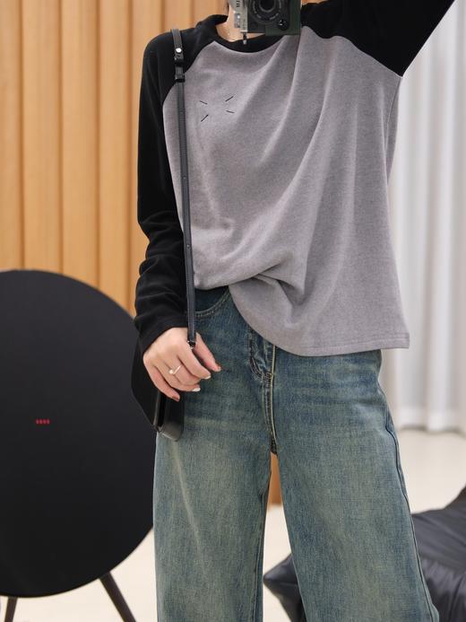 💥独家货【全国包邮】 刺绣拼色澳绒打底衫‼️真正的打底天花板来了❗ 真正走亚马逊的原单好货⚠️ 350g进口澳绒面料，双面加厚！ 商品图4