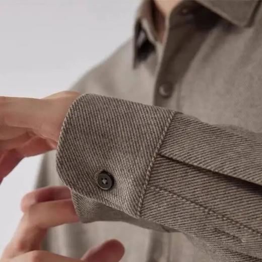 雅鹿仿毛呢衬衫｜简约舒适，上身就是满满质感 商品图4