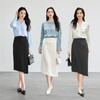 【内购】优雅通勤前片分割设计高腰直筒裙不对称裙摆斜缝前移弹力半身裙-151Q57464 商品缩略图2