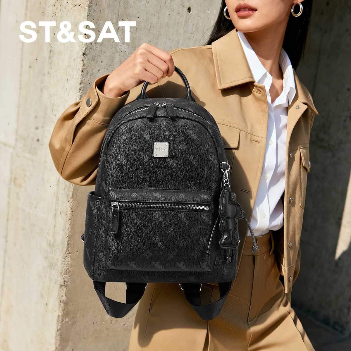 星期六休闲时尚通勤大容量双肩包SSD521A0HA