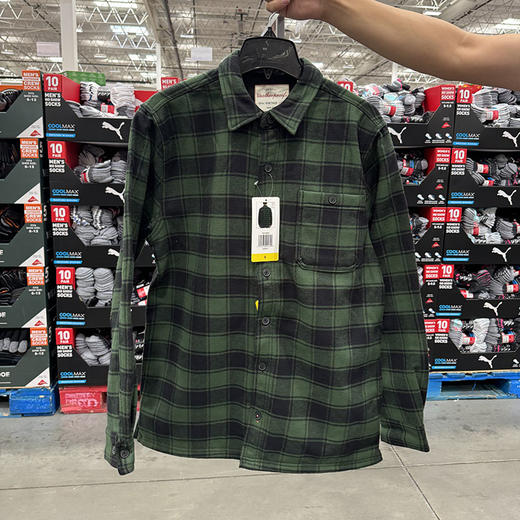 WEATHERPROOF 男士秋冬磨毛内加绒格子常规领VINTAGE长袖衬衫 商品图2