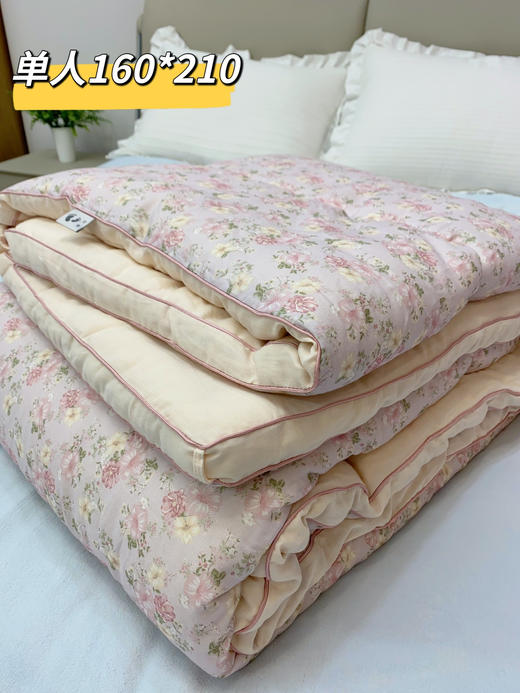 松植屋秋冬新款单人纱布棉花被子100%全棉纱布 A类母婴级 优选新疆长绒棉，整张定型填充 商品图1