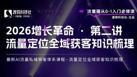 2026增长革命 · 第二讲 流量定位全域获客知识梳理