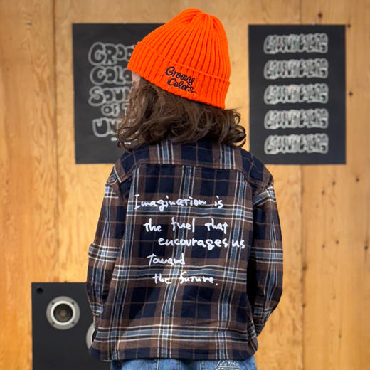 日本GC童装 Groovycolors 格纹立领涂鸦衬衫 商品图3