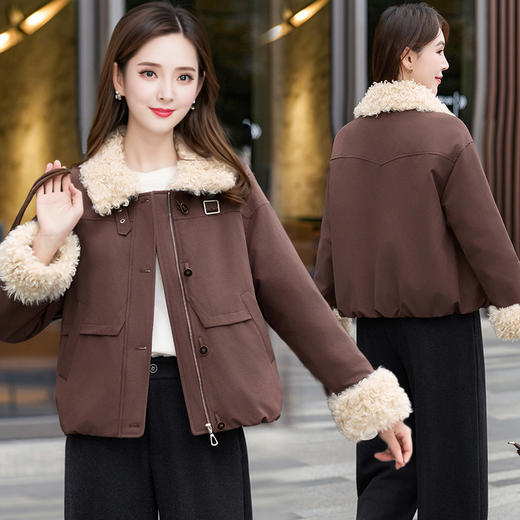 QYM 59130休闲风穿搭羽绒服宽松显瘦保暖白鸭绒外套 商品图3