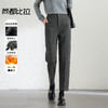 【内购】时尚都市通勤加绒针织呢料保暖后中松紧带设计高腰修身九分烟管裤-144K56987 商品缩略图0