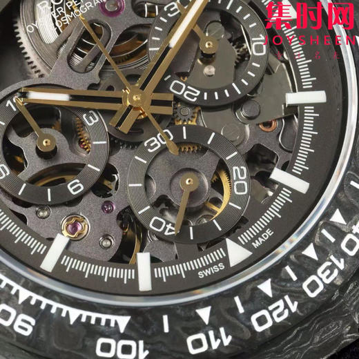 超轻 超轻 超轻！夜光神器！劳力士 Diw迪通拿碳纤维系列 改装迪通拿镂空款 高端改装4130机 男士腕表 镂空碳纤维迪通拿（超级夜光壳定制版） 商品图3