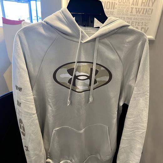 Under Armour/安德玛 男士秋季宽松棉混纺加绒袋鼠兜连帽套头卫衣 商品图3
