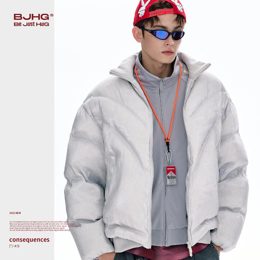 BJHG不计后果羽绒服男款冬季加厚2025新款流光高级感防寒服外套女 商品图1