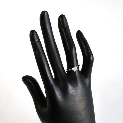 【95新】Tiffany & Co.蒂芙尼Pt950铂金0.48ct方钻钻戒51号271025TJ23 商品图10