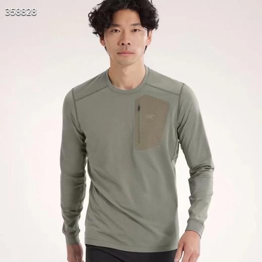 袅家 Rho heavyweight内里拉绒户外男士运动健身休闲弹力打底衫长袖T恤 商品图0
