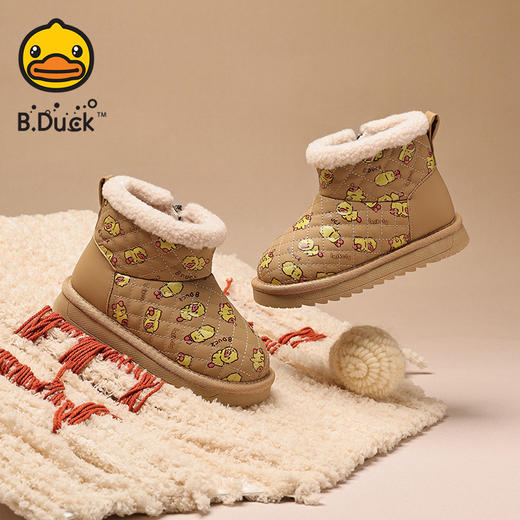 B.Duck小黄鸭童鞋冬季加绒保暖雪地靴26-30码 B5686911 商品图2