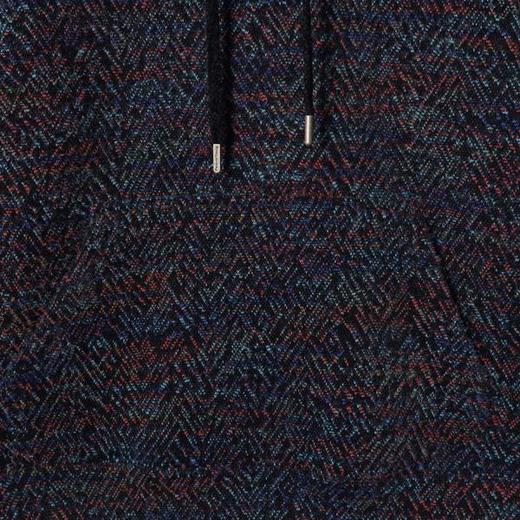 WY1383SDSA男士秋冬新款痞帅男装宽松潮流彩色提花绒毛抽绳连帽卫衣百搭 商品图3