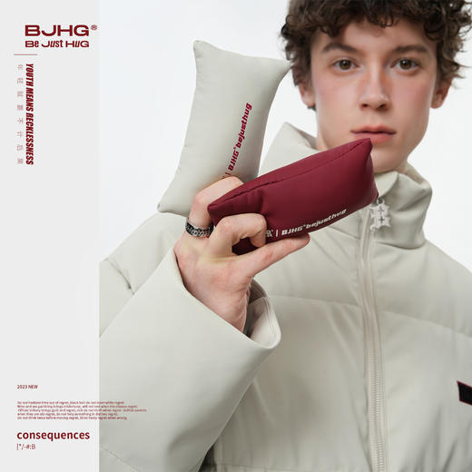 BJHG不计后果羽绒服男女款冬季新款潮可拆卸贴贴加厚美式情侣外套 商品图1