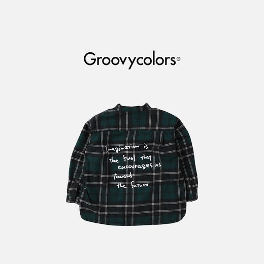日本GC童装 Groovycolors 格纹立领涂鸦衬衫 商品图2