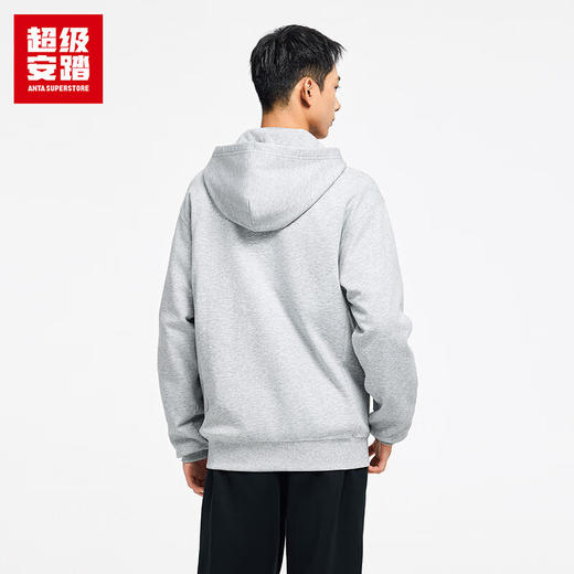 超级安踏男子加绒连帽外套秋冬保暖卫衣简约运动上衣152548716U 商品图2