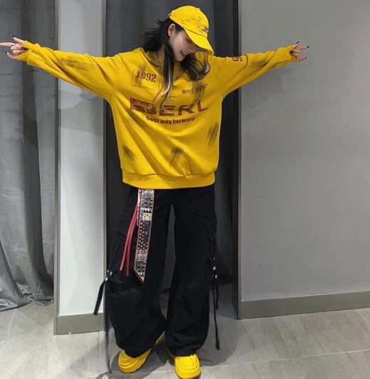 NC圆领印图刷漆长袖卫衣50914（黄）秋季153210040321 商品图1