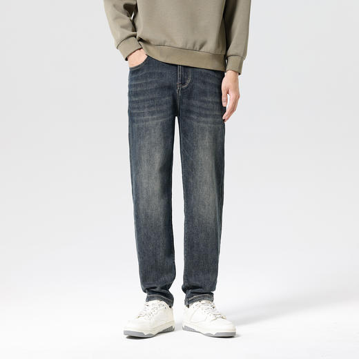 经典款男士直筒牛仔裤2025秋款潮流百搭校园通勤青少年长裤K&C 商品图2