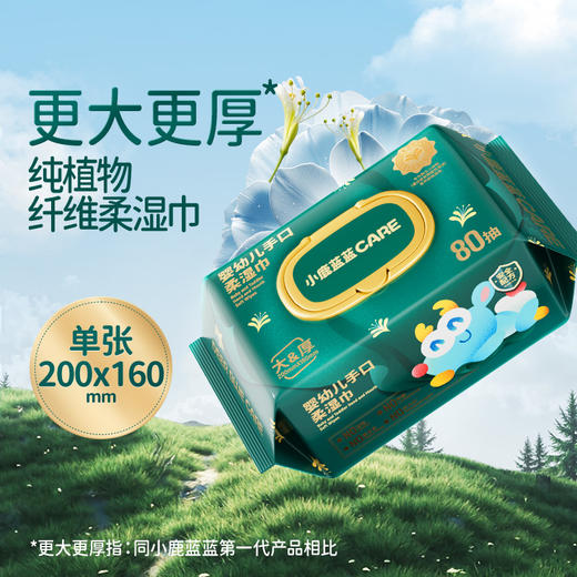 【婴幼儿手口湿巾】新生儿加厚手口屁专用家庭装80抽 商品图0