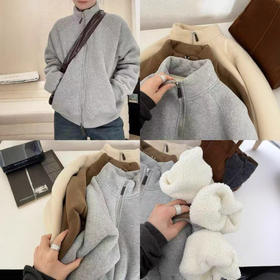 韩版时尚立领拉链开衫卫衣！2025女款宽松显瘦休闲外套秋冬款！