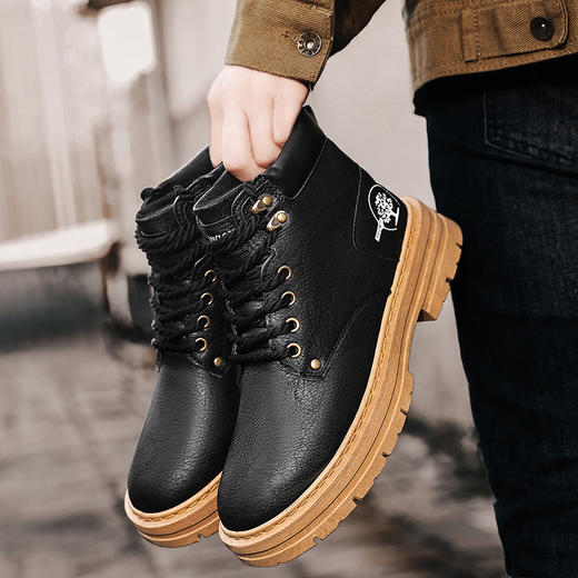 新热卖！秋冬必备【经典复古马丁靴】潮流百搭 加绒保暖 商品图4