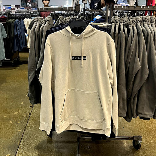 Columbia/哥伦比亚 男士棉混纺内加绒保暖印花抽绳连帽套头卫衣 商品图0