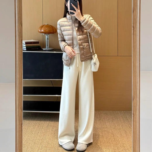 山羊绒醋酸桑蚕丝抽绳直筒毛呢空气裤 2652 厚垂有型黄金组合  一条过冬纸片人 商品图6