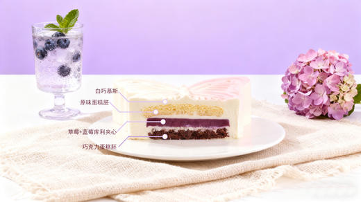 蝴蝶慕斯【动物奶油生日蛋糕W】 商品图1